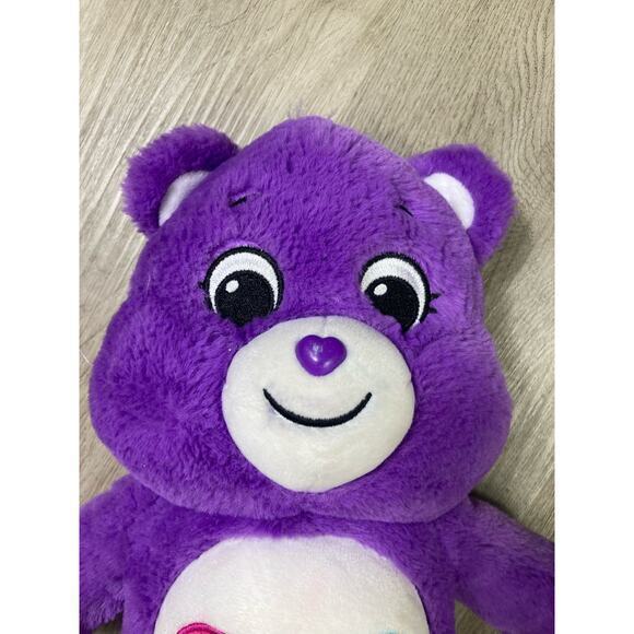 Care Bears Share Bear 14" Purple Plush Stuffed Animal with Lollipops &‎ Hearts - Picture 6 of 11
